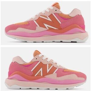 New Balance Sneakers 57/40 Valentine’s Day retro shoes pink orange